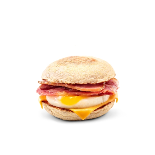 Double Bacon & Egg with Cheese Muffin